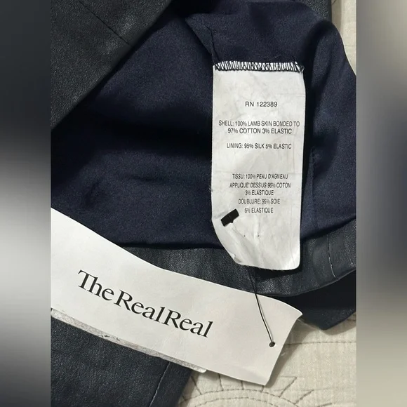 The Row Black Lambskin Leather High Neck Back Zip Top – Size S - Picture 10 of 10